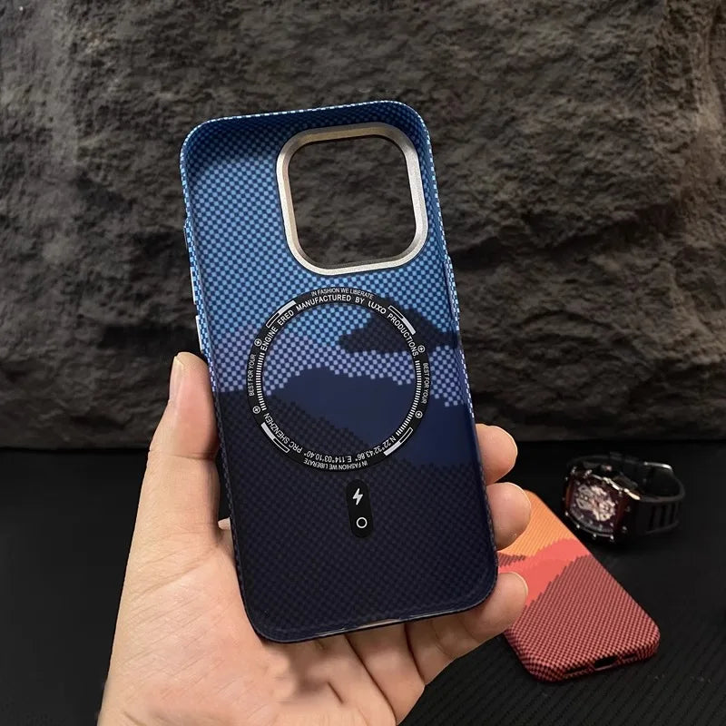 Kevlar Textured Phone Case: MagSafe Compatible