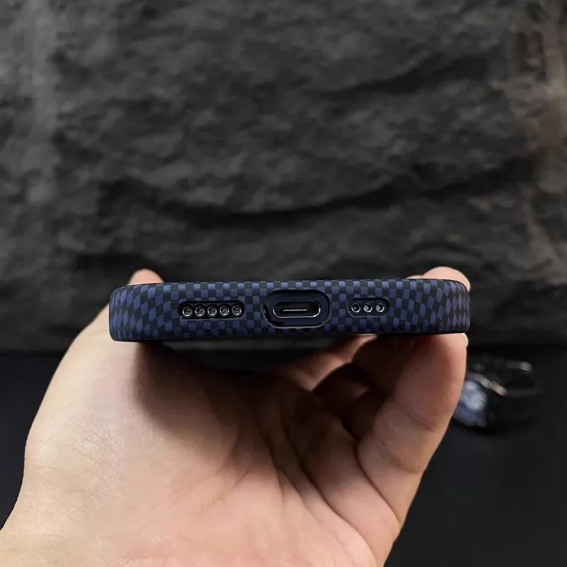 Kevlar Textured Phone Case: MagSafe Compatible