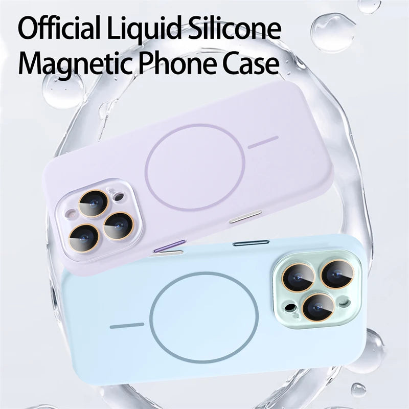 Liquid Silicone Magnetic Crystal Lens Phone Case
