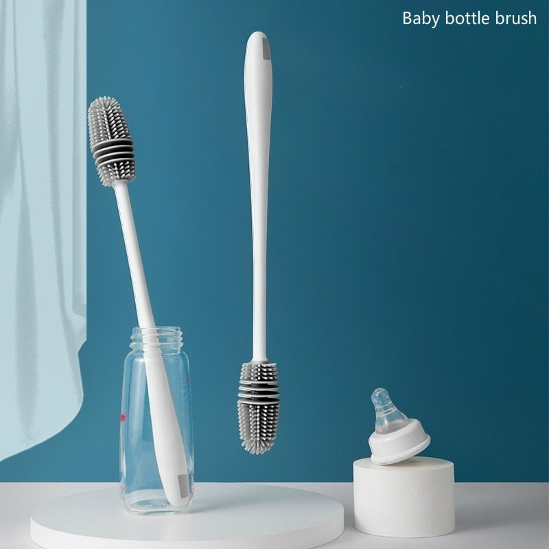 Long-handled Silicone Cup Brush Bottle Brush Milk Bottle Brush