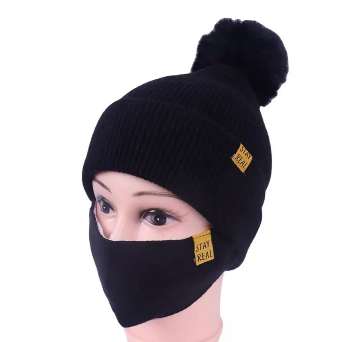 2 in 1 Winter Beanie Mask