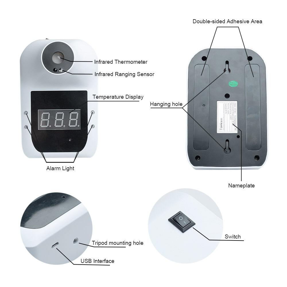 Laser Infrared Thermometer Wall Mount