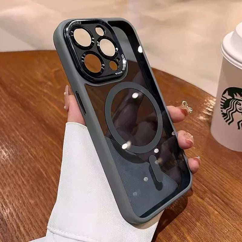 Acrylic Shockproof Magnetic iPhone Case