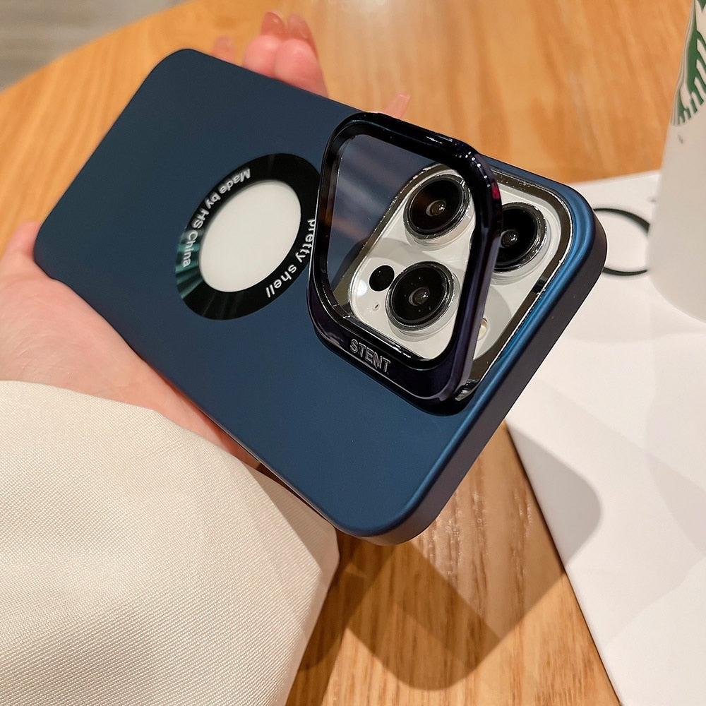 Lens Cover Stand Logo iPhone Case