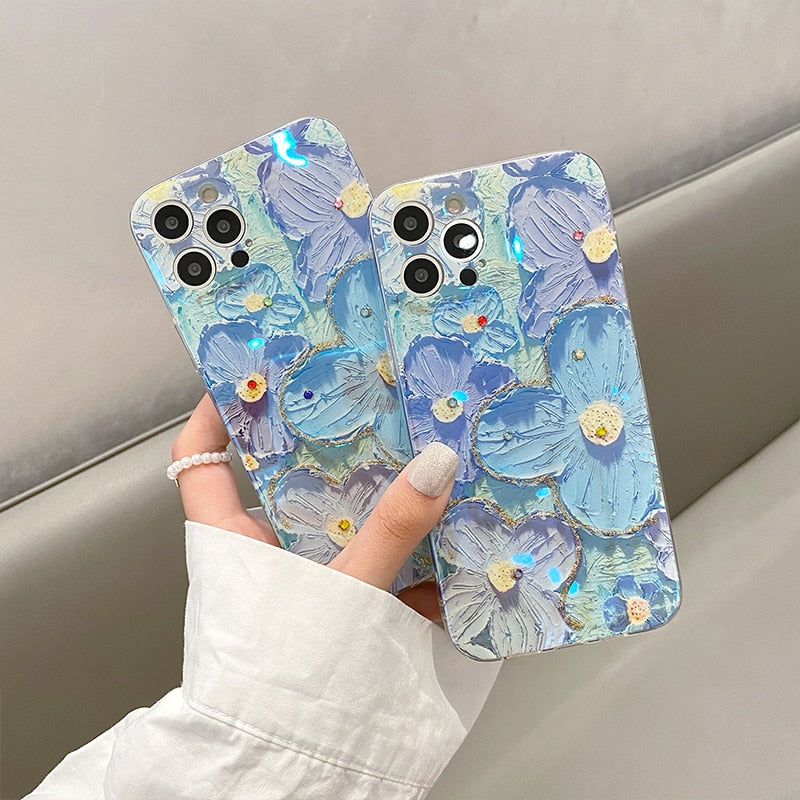 Glitter Floral iPhone Case