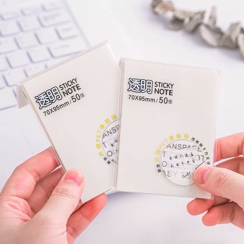 Waterproof Transparent 50 Sheets Sticky Notes