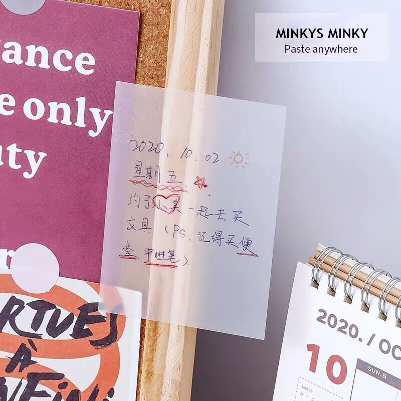 Waterproof Transparent 50 Sheets Sticky Notes