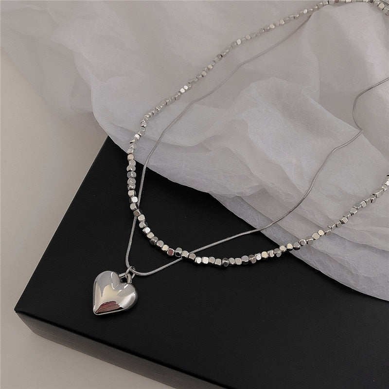 Layered Heart Necklace