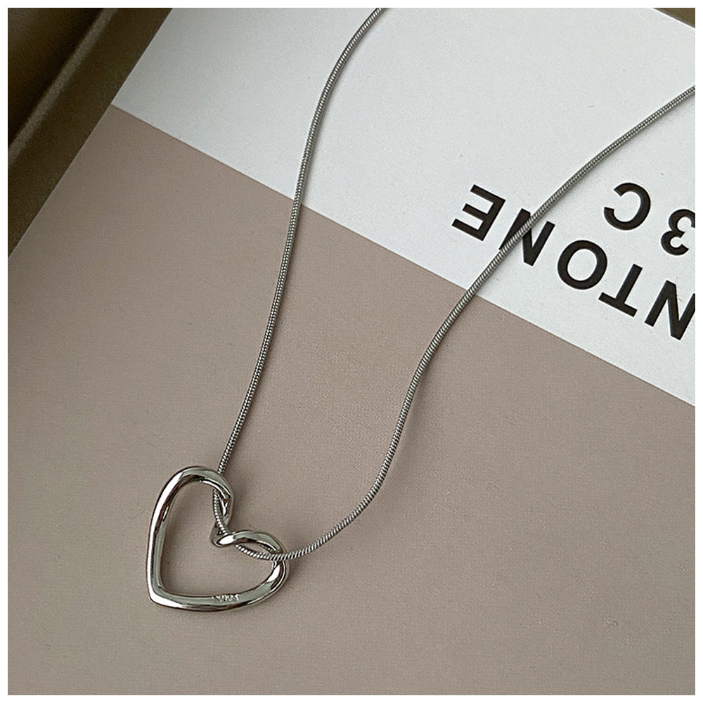 Hollow Heart Necklace Women