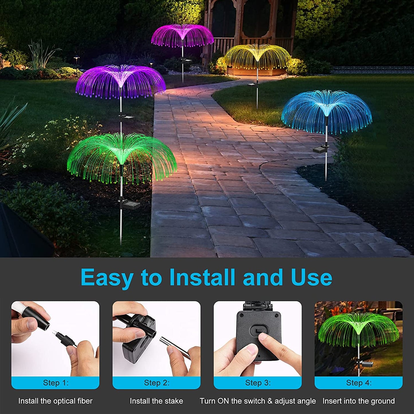 Jellyfish Garden Solar Light