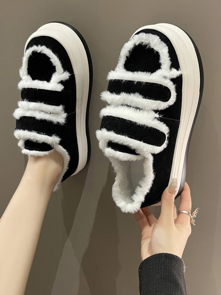 Women's Fur Plush Thick Bottom Shoes