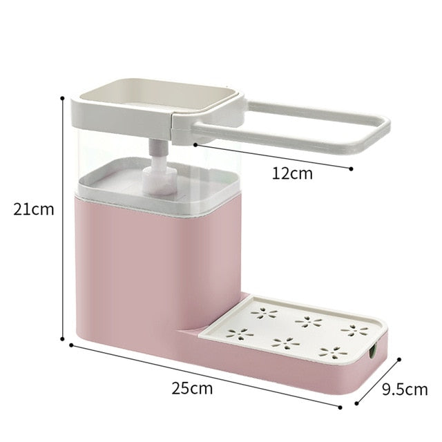 3 In 1 Multifunction Soap Dispenser Organizer
