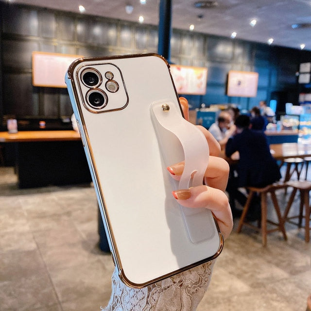 Electroplated Wrist Strap Phone Case
