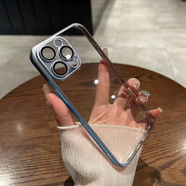 Matte Plated Lens Cover iPhone Case