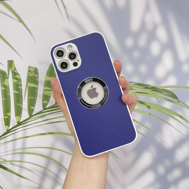 Leather Clear Glass Lens iPhone Case