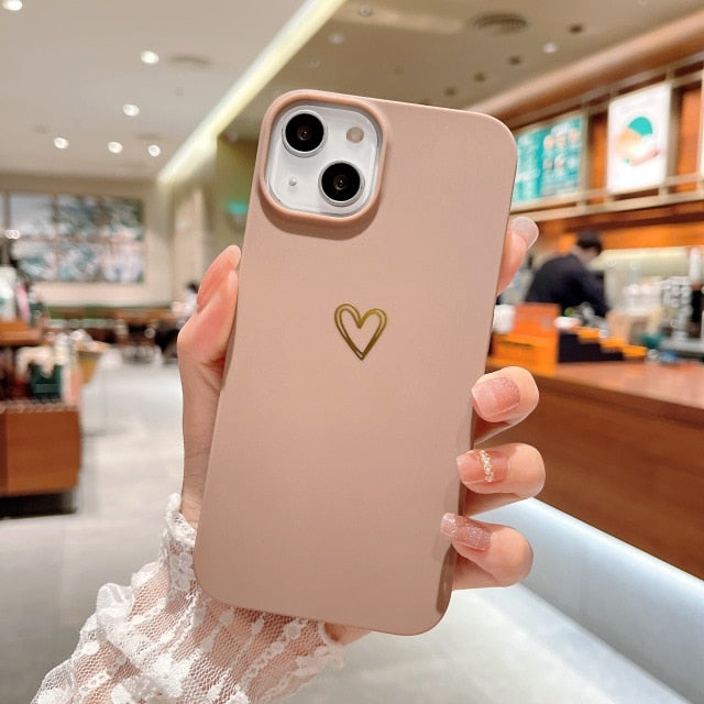 Love Heart Matte Phone Case