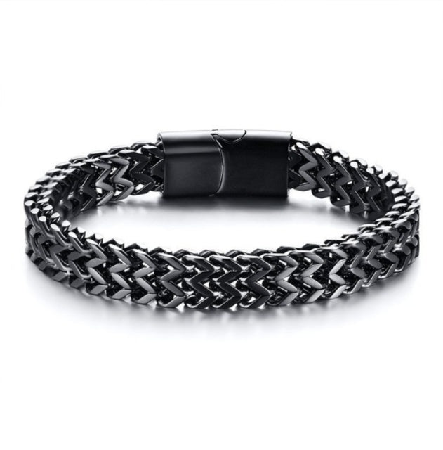 Men's Double Knit Stainless Steel Bracelet