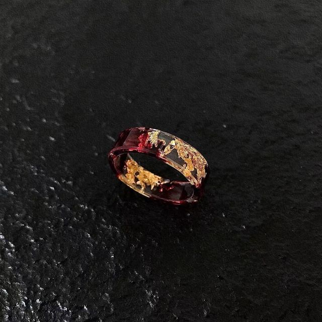 Resin Gold Foil Ring