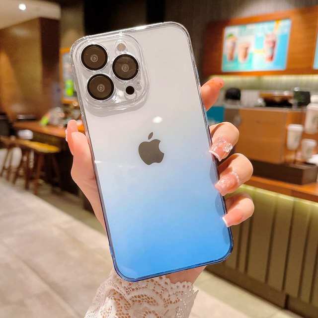 Transparent Gradient Lens Cover iPhone Case
