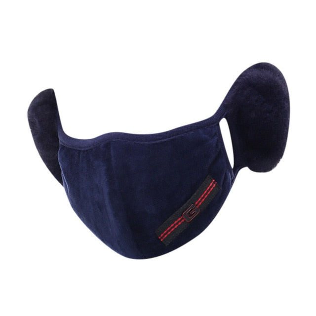 2 in 1 Men's Velvet Earmuffs Mask
