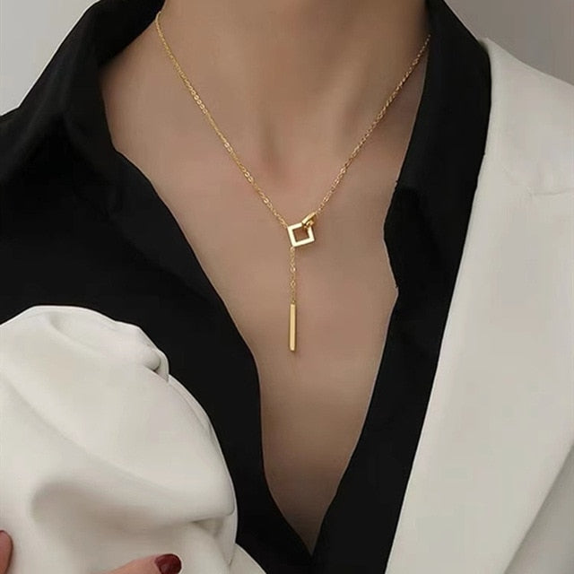 Geometric Element Necklace