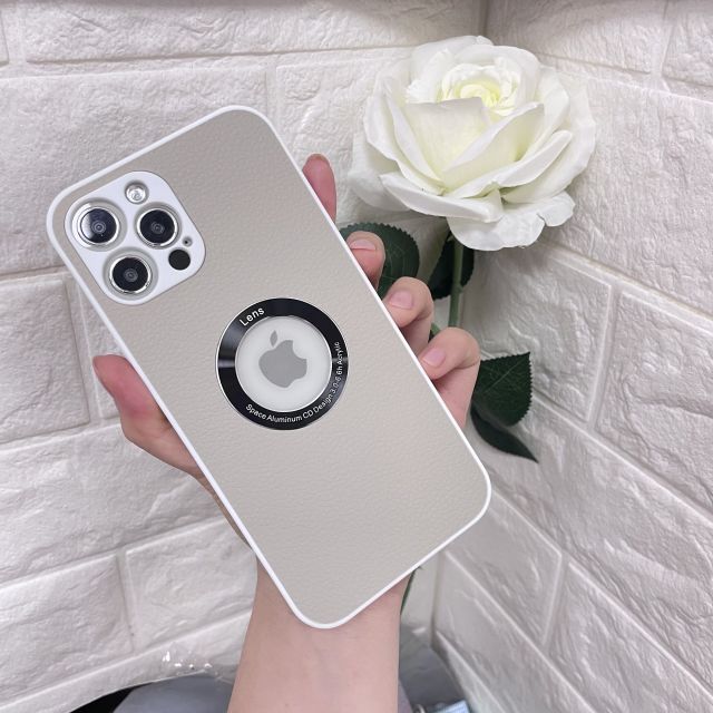 Leather Clear Glass Lens iPhone Case