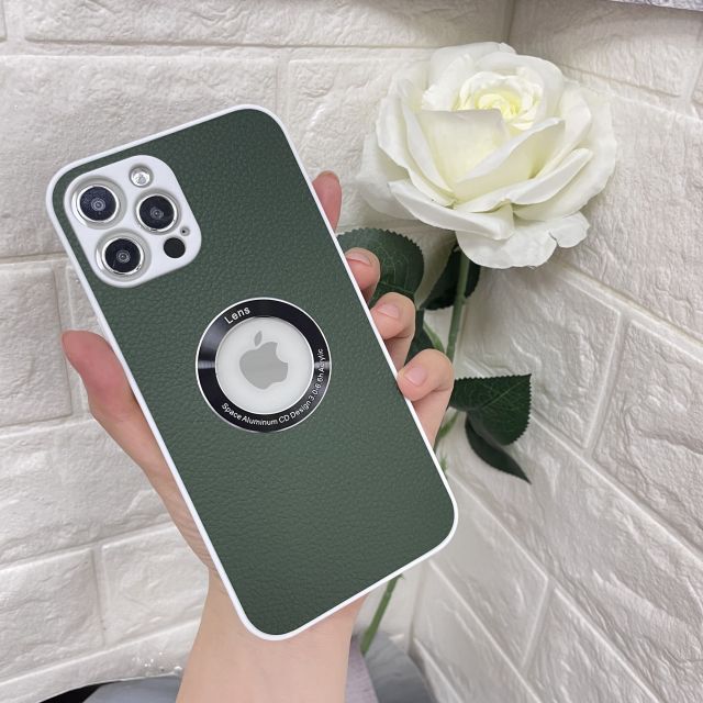 Leather Clear Glass Lens iPhone Case