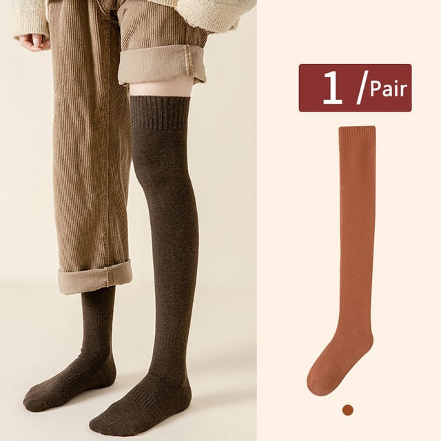 Women Warm Thick Long Cotton Socks