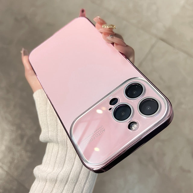 Frosted Plated Lens Cover iPhone Case