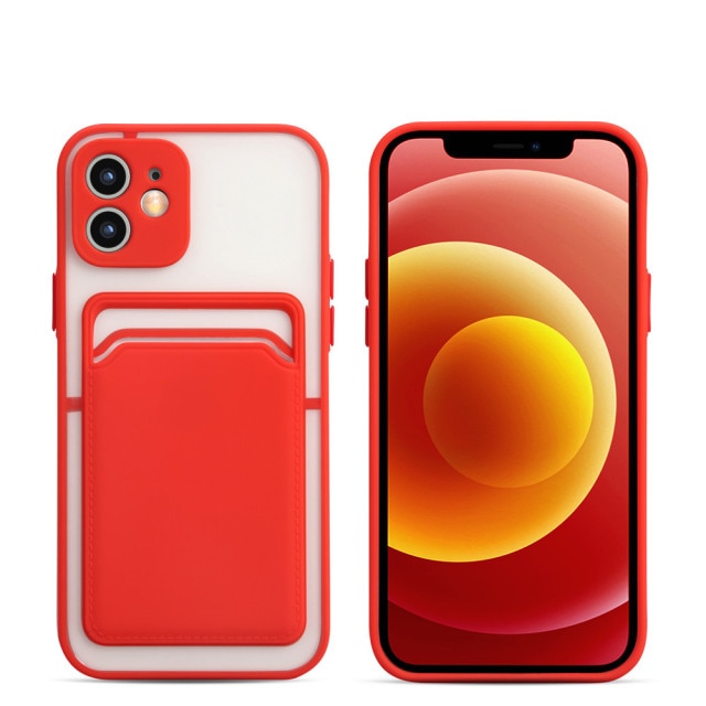 Shockproof Silicone Card Holder Phone Case