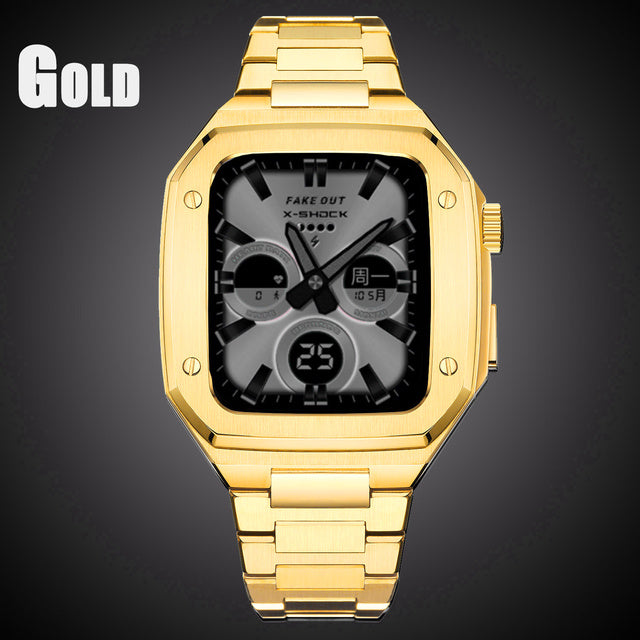 Stainless Steel Band With Case Set For Apple Watch