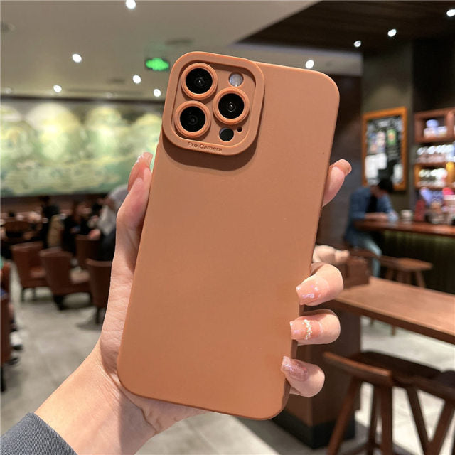 Matte Lens Camera Protection Phone Case