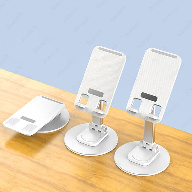 Phone Tablet Holder Stand 360 Rotation Height Adjustable