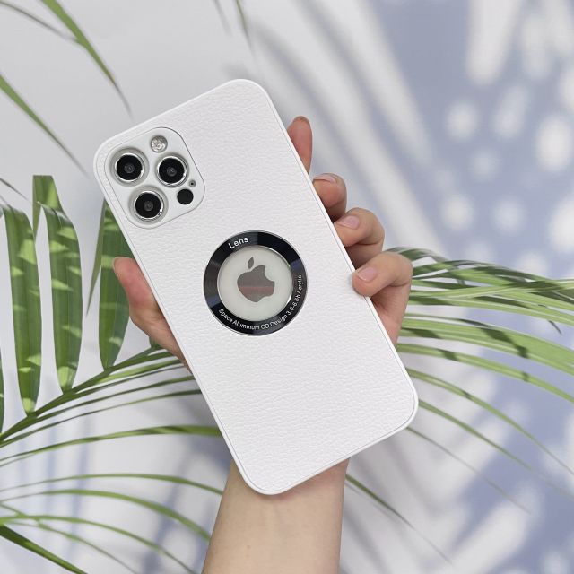 Leather Clear Glass Lens iPhone Case