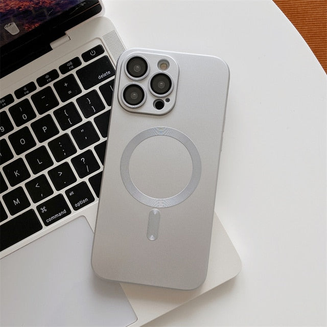 Liquid Silicone Magnetic iPhone Case Lens Protection