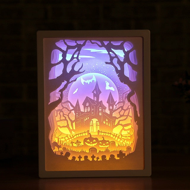 3D Paper Carving Night Light