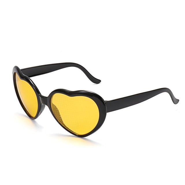 Love Heart Shaped Diffraction Glasses