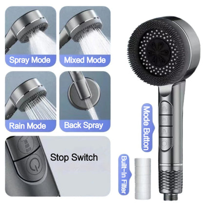 2 in 1 Silicone Body Scrubber Shower Head