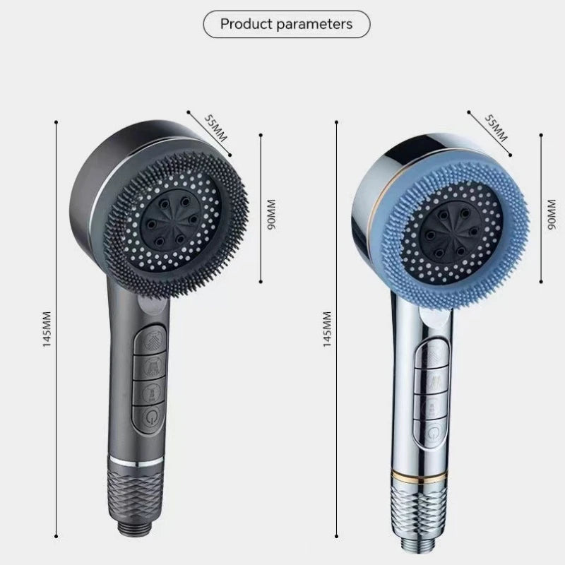 2 in 1 Silicone Body Scrubber Shower Head