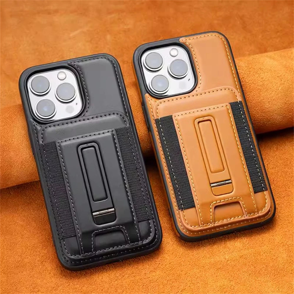 WalletStand Magnetic Leather Phone Case