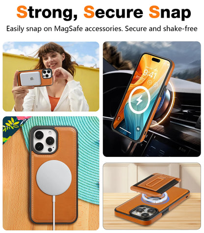 WalletStand Magnetic Leather Phone Case