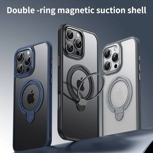 DualMagnetic Ring Stand Phone Case