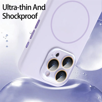 Liquid Silicone Magnetic Crystal Lens Phone Case