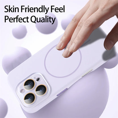 Liquid Silicone Magnetic Crystal Lens Phone Case