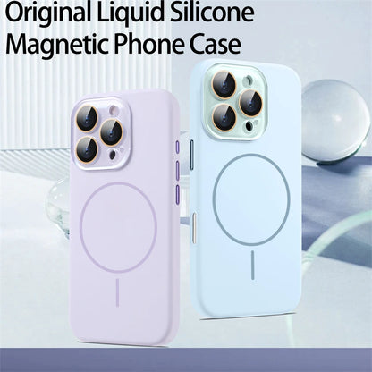 Liquid Silicone Magnetic Crystal Lens Phone Case