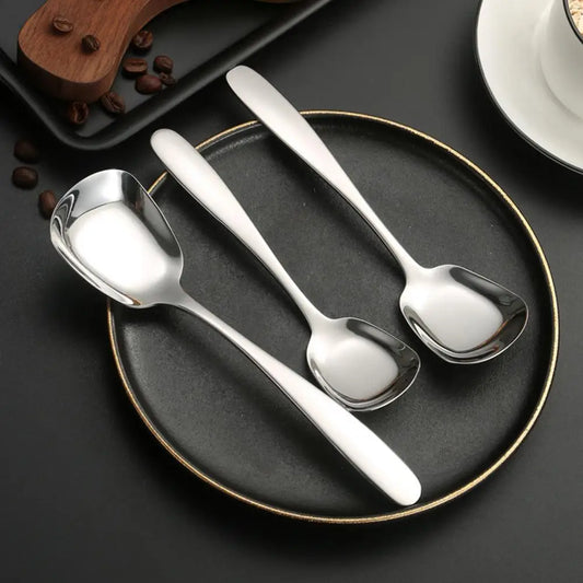 Square Head Stainless Steel Spoon