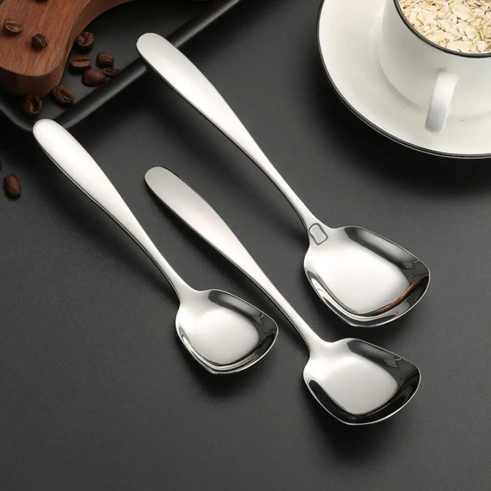 Square Head Stainless Steel Spoon