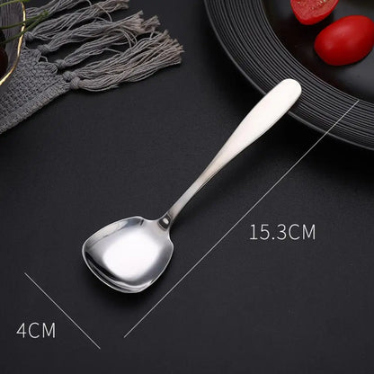 Square Head Stainless Steel Spoon