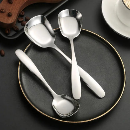 Square Head Stainless Steel Spoon