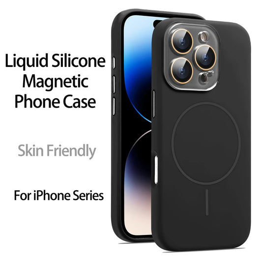 Liquid Silicone Magnetic Crystal Lens Phone Case